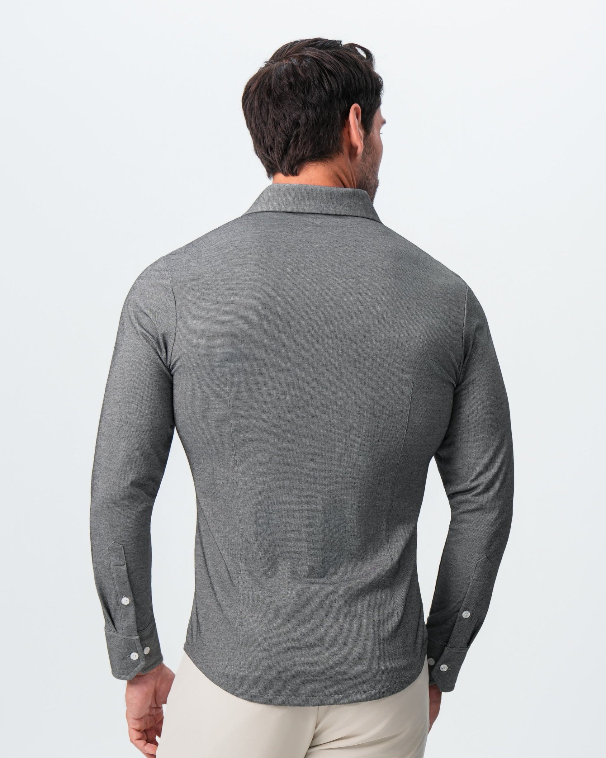State & Liberty "The Oakley" Charcoal Pique Button Down