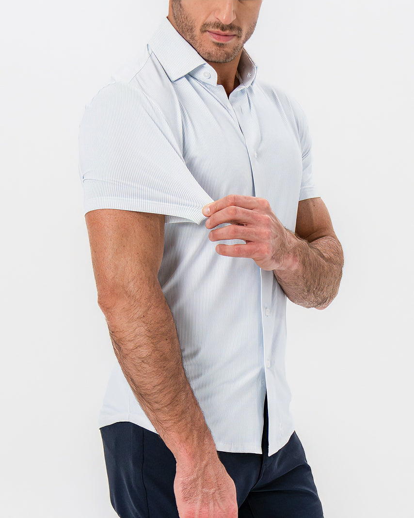 State & Liberty "The Rio" Light Blue Pinstripe