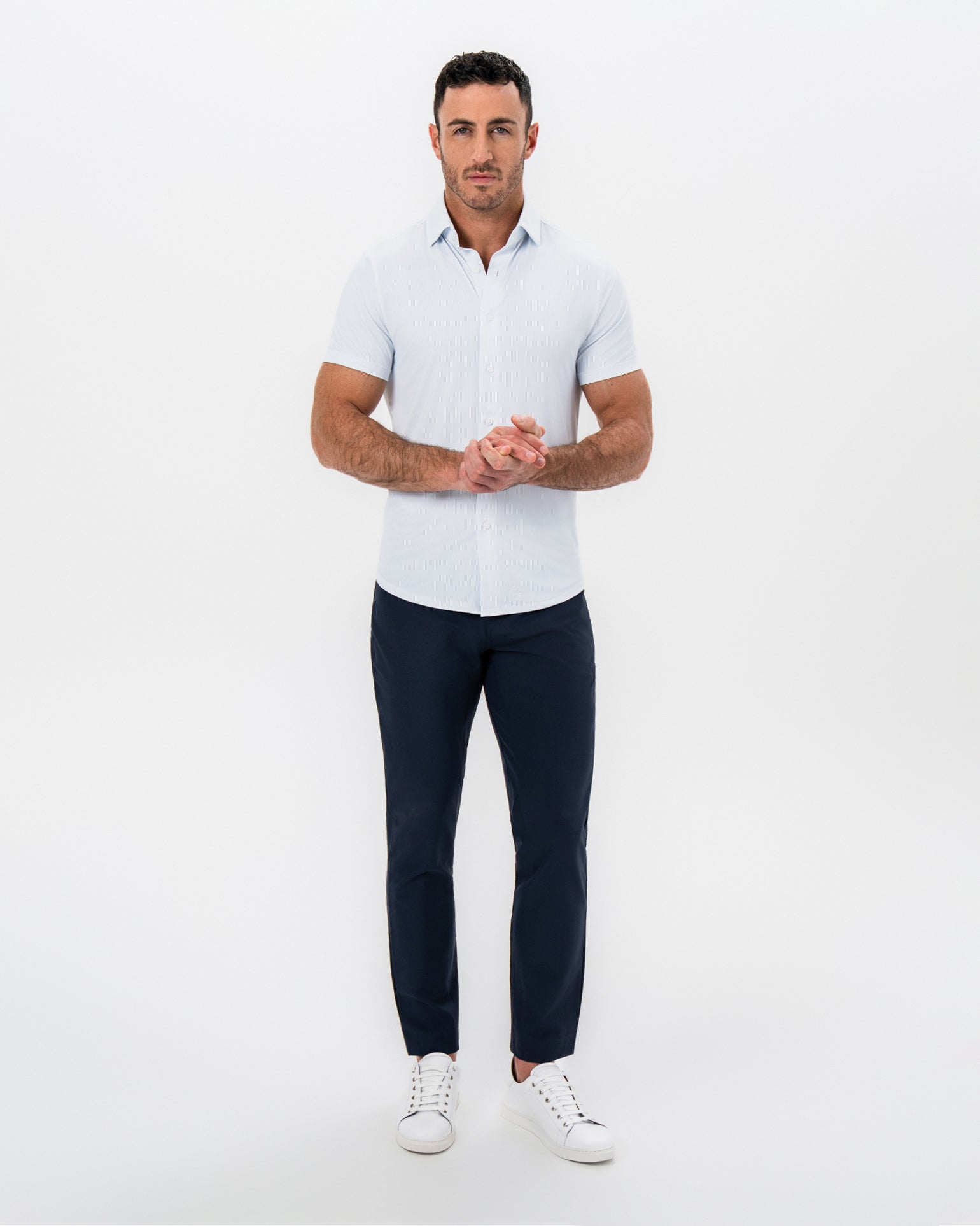 State & Liberty "The Rio" Light Blue Pinstripe