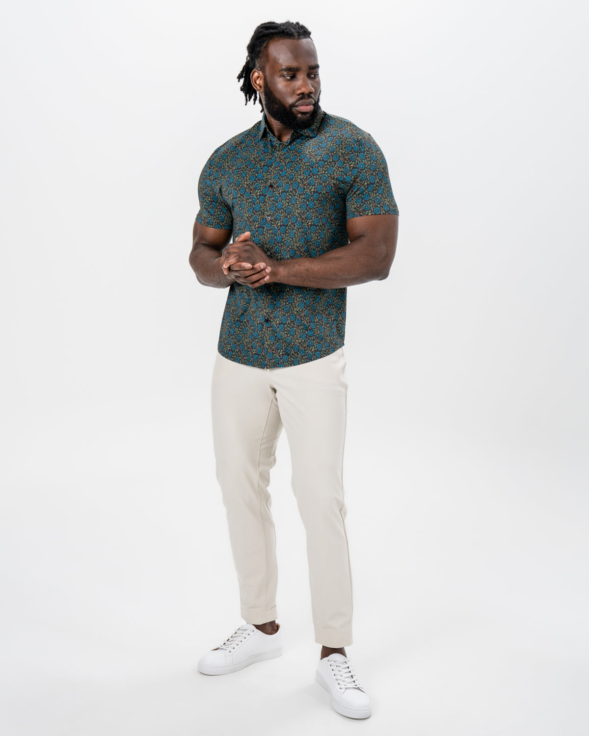 State & Liberty "The Lotus" Deep Brown Floral Print
