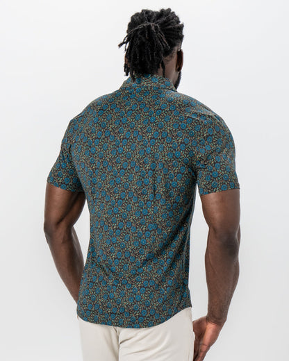 State & Liberty "The Lotus" Deep Brown Floral Print