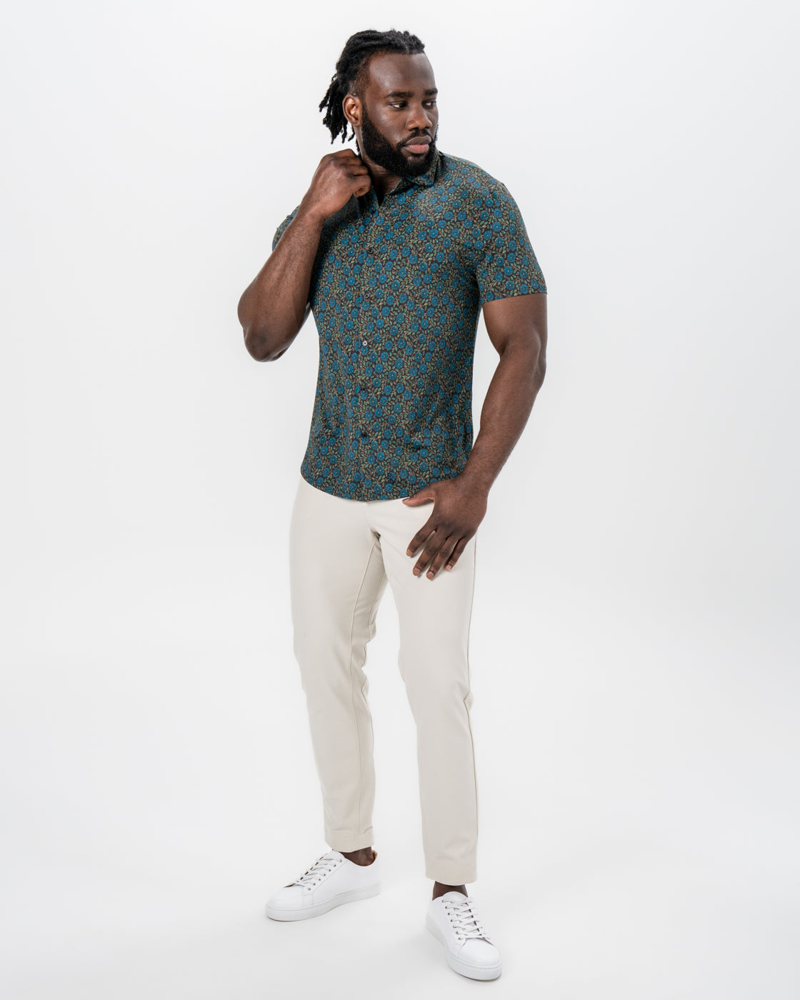 State & Liberty "The Lotus" Deep Brown Floral Print