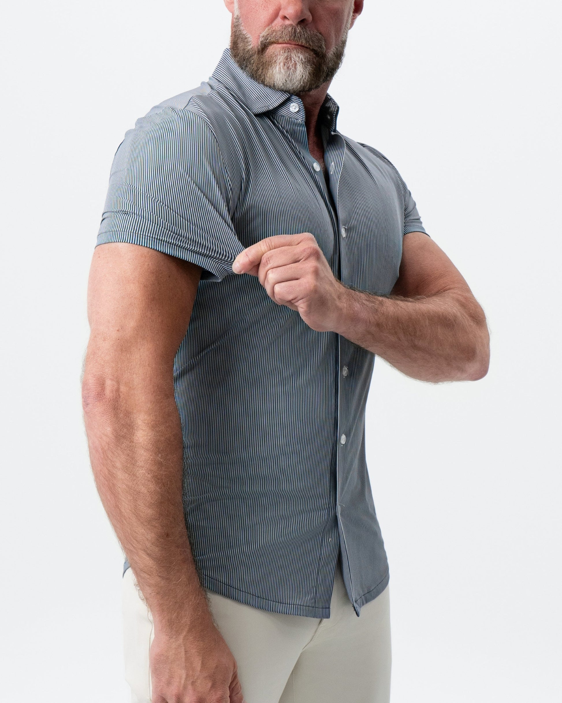 State & Liberty "The Lombardi" Navy Print Stripe