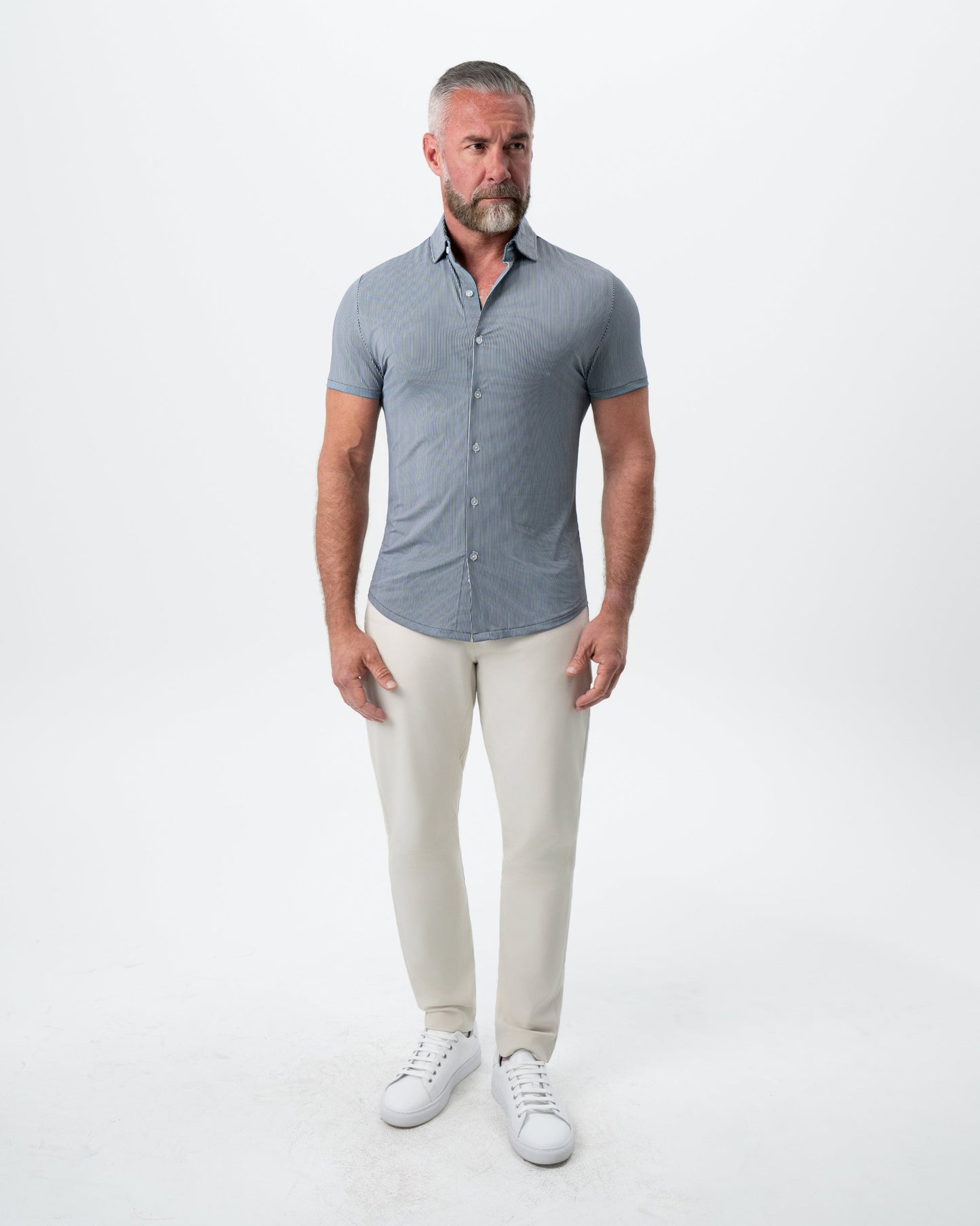 State & Liberty "The Lombardi" Navy Print Stripe