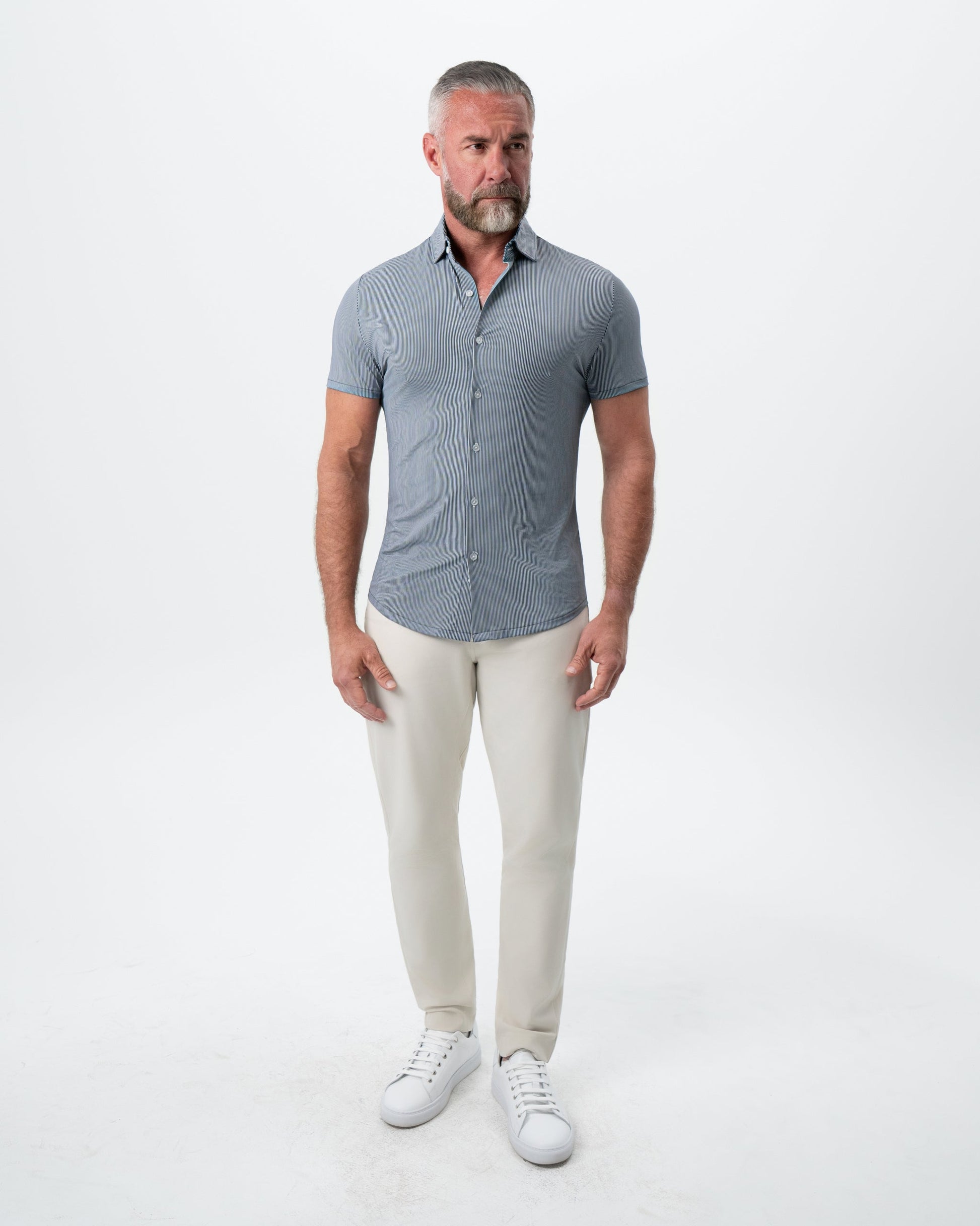 State & Liberty "The Lombardi" Navy Print Stripe