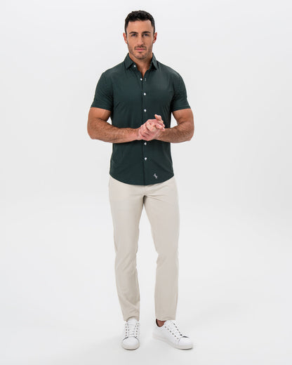State & Liberty "The Palm" Green with White Mini Dot Print
