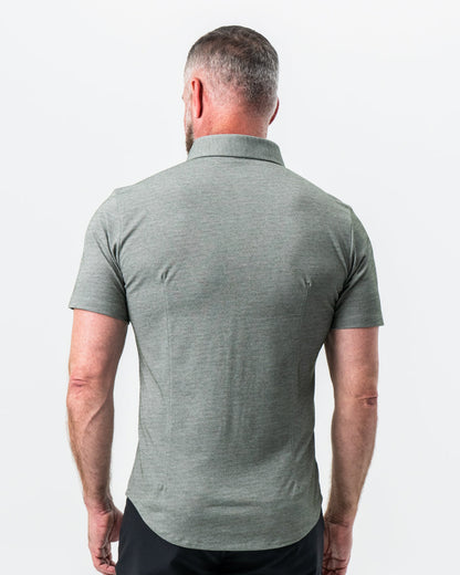 State & Liberty "The Armstrong" Olive Pique Short Sleeve Button Down