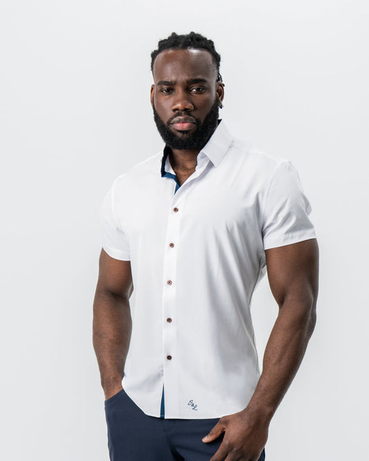 State & Liberty "The Hampton" White with Navy Accents