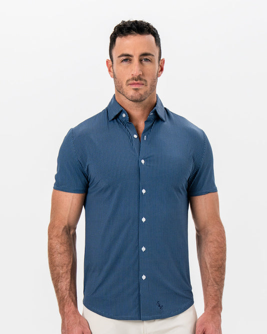 State & Liberty "The Zingerman" Navy With White Geo Squares