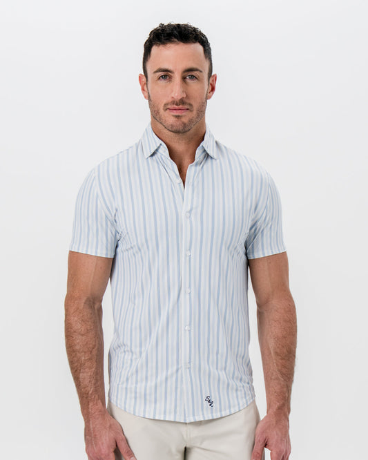 State & Liberty "The Riptide" Light Blue Coastal Stripe