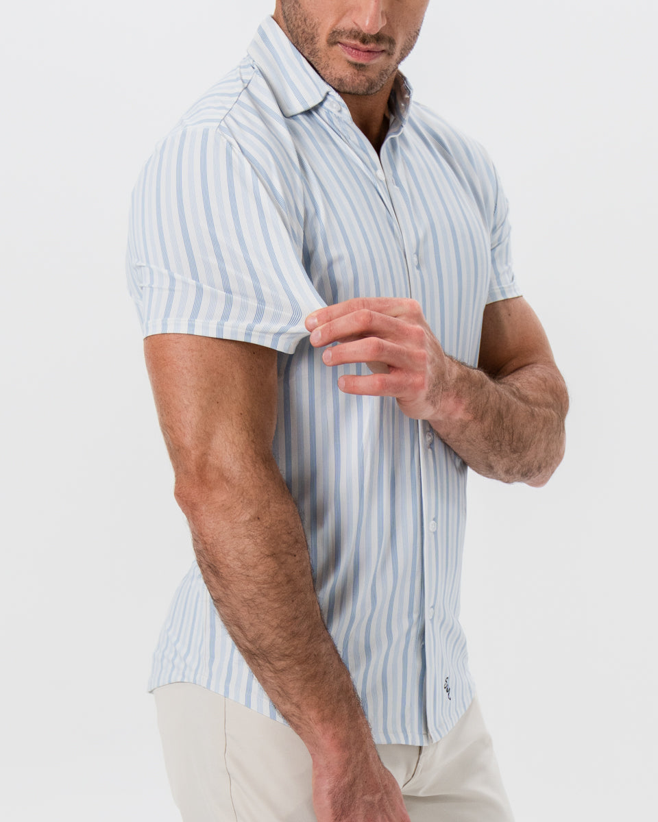 State & Liberty "The Riptide" Light Blue Coastal Stripe