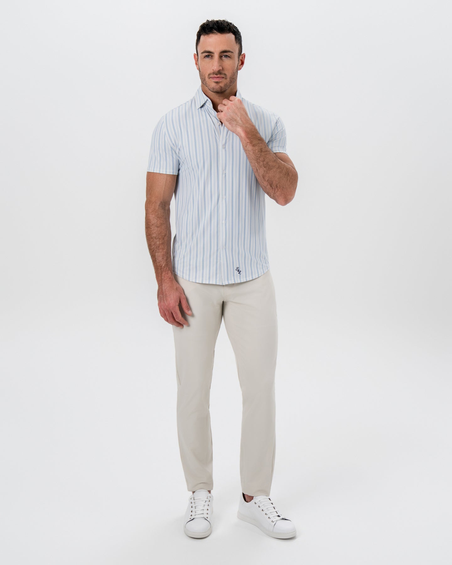 State & Liberty "The Riptide" Light Blue Coastal Stripe