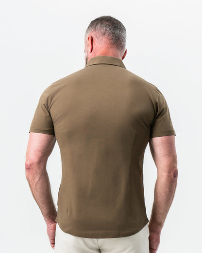 State & Liberty "The Lincoln" Olive Short Sleeve Button Down