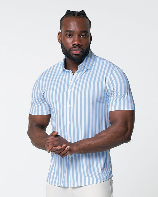 State & Liberty "The Greyson" Light Blue & White Striped