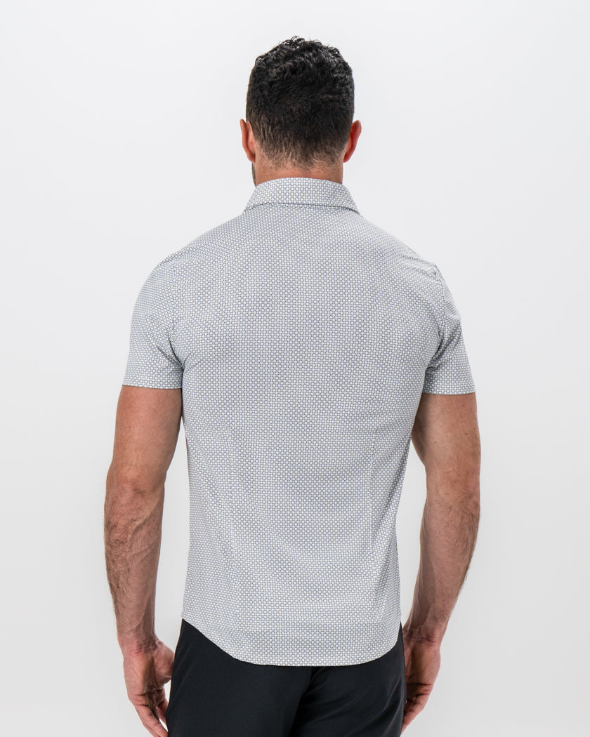 State & Liberty "The Barkley" Black & White Geometric Interlock