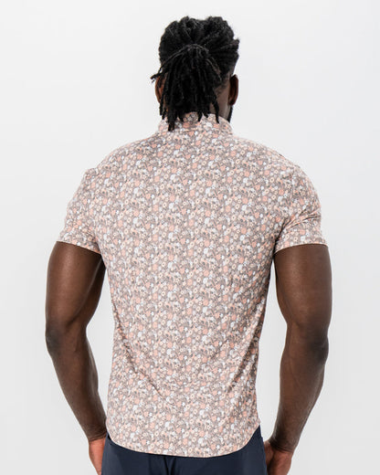 State & Liberty "The Westbury" Abstract Brown Floral Print