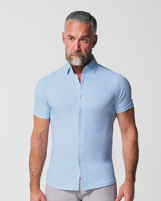 State & Liberty "The Rowan" Light Blue Printed Linen