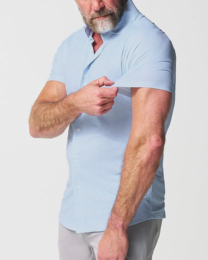 State & Liberty "The Rowan" Light Blue Printed Linen
