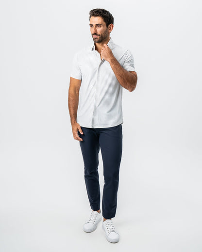 State & Liberty "The Anchor" Light Grey Bengal Stripe