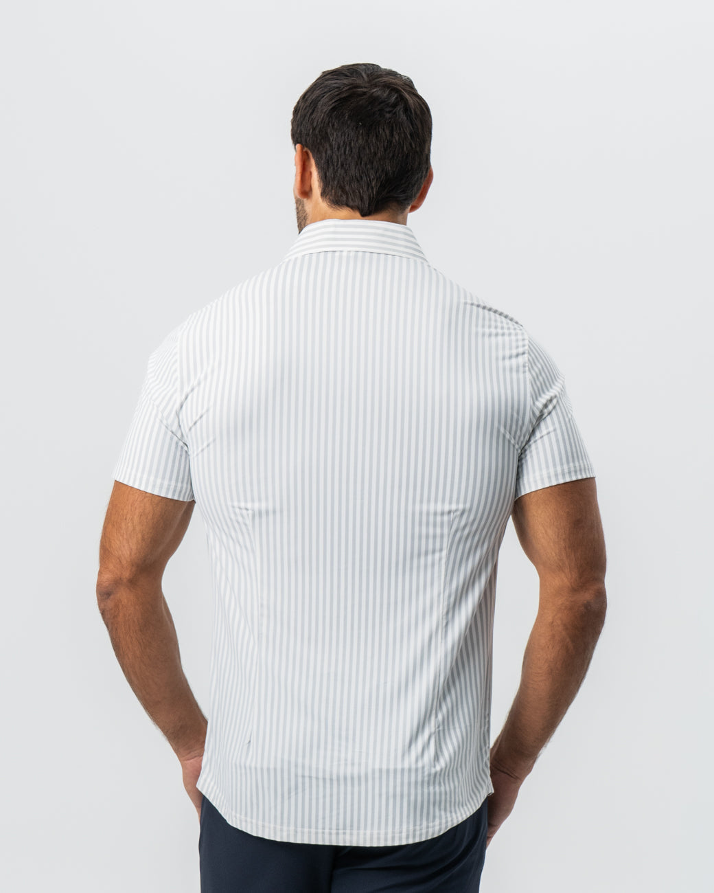 State & Liberty "The Anchor" Light Grey Bengal Stripe