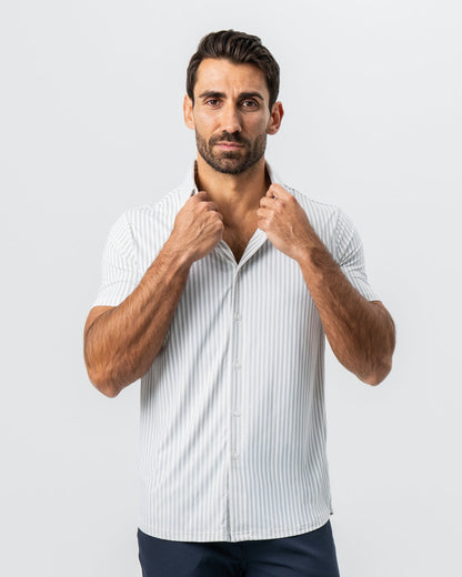 State & Liberty "The Anchor" Light Grey Bengal Stripe