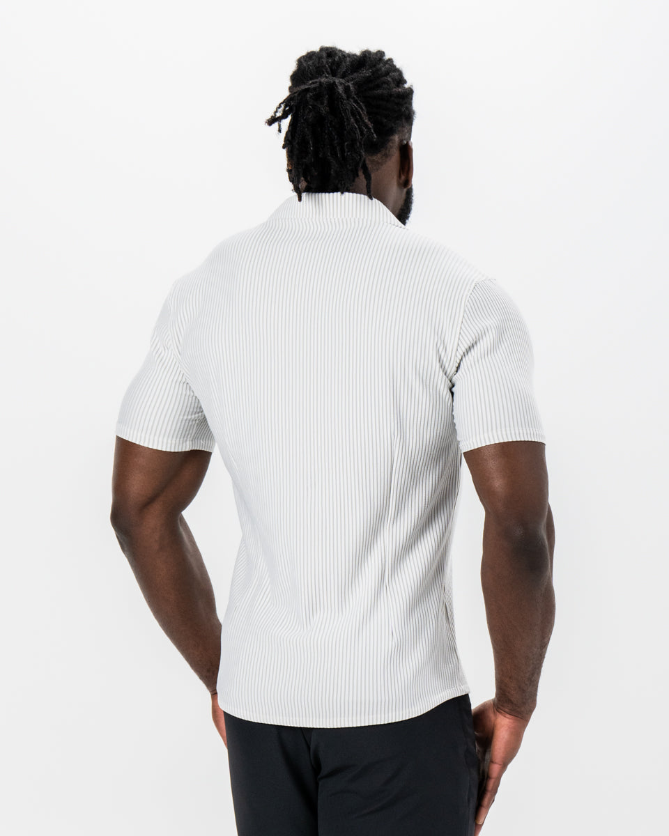 State & Liberty Seersucker Short Sleeve Button Down - Grey