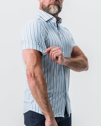 State & Liberty "The Vito" Blue, Navy, and White Striped