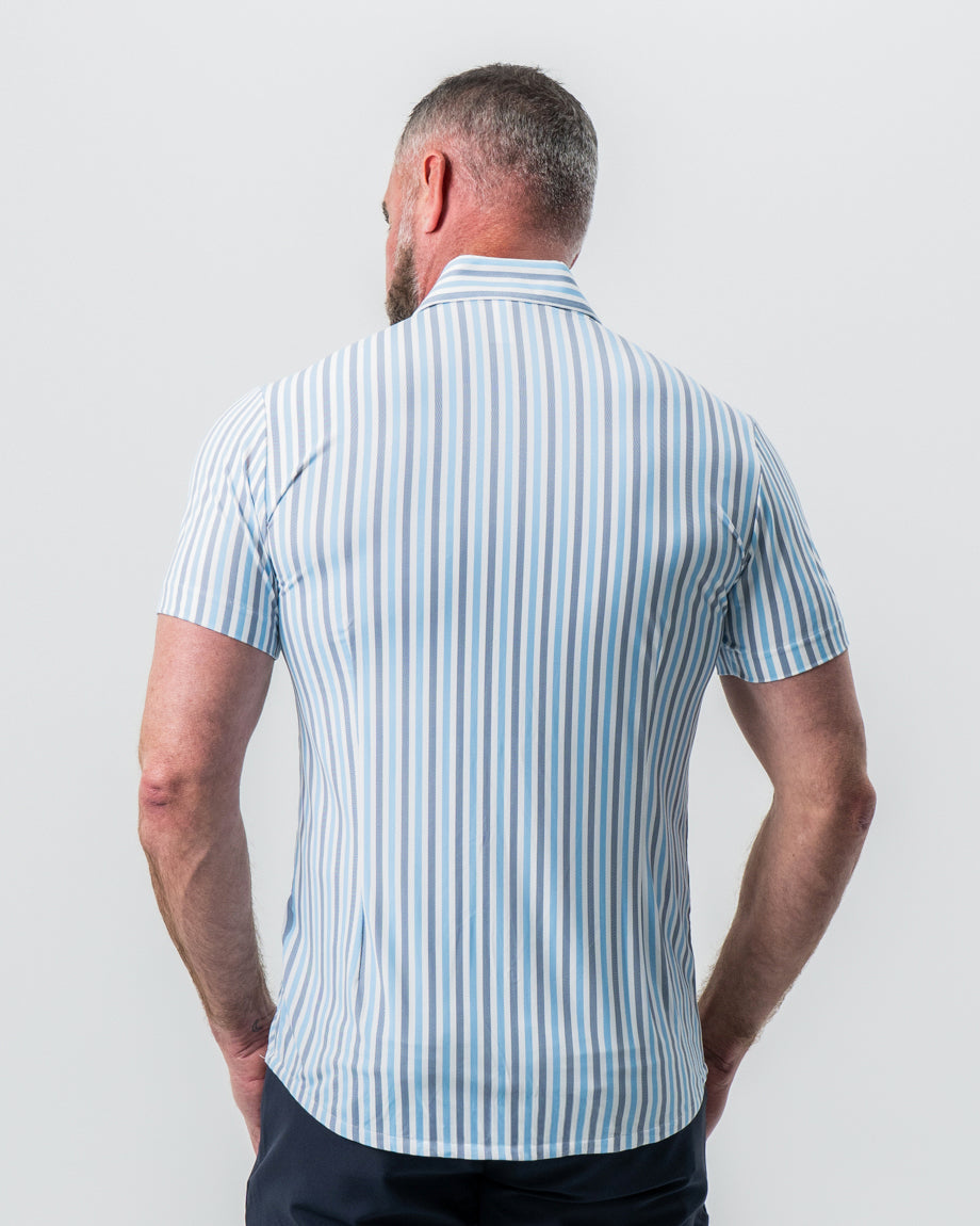 State & Liberty "The Vito" Blue, Navy, and White Striped