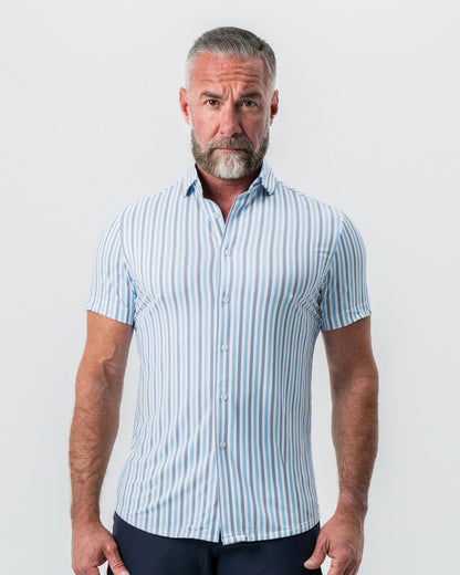 State & Liberty "The Vito" Blue, Navy, and White Striped