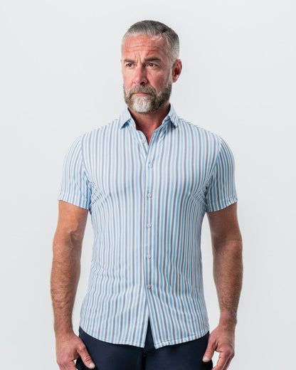 State & Liberty "The Vito" Blue, Navy, and White Striped