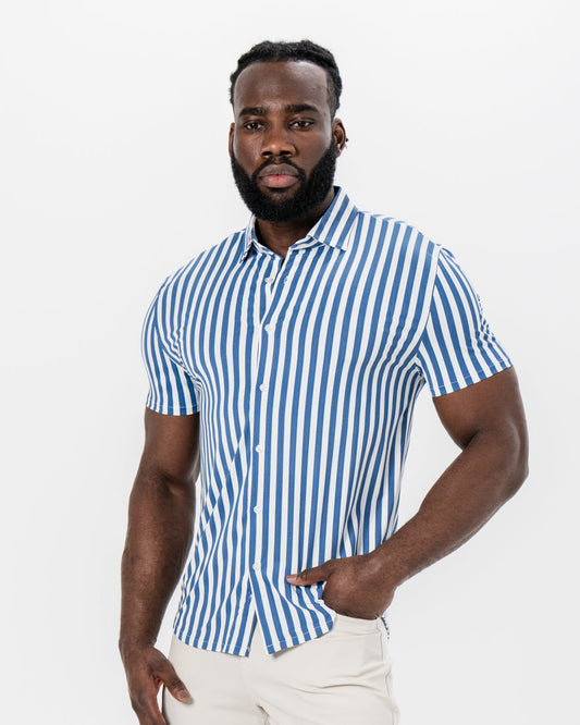 State & Liberty "The Bay" Navy & White Bengal Stripe