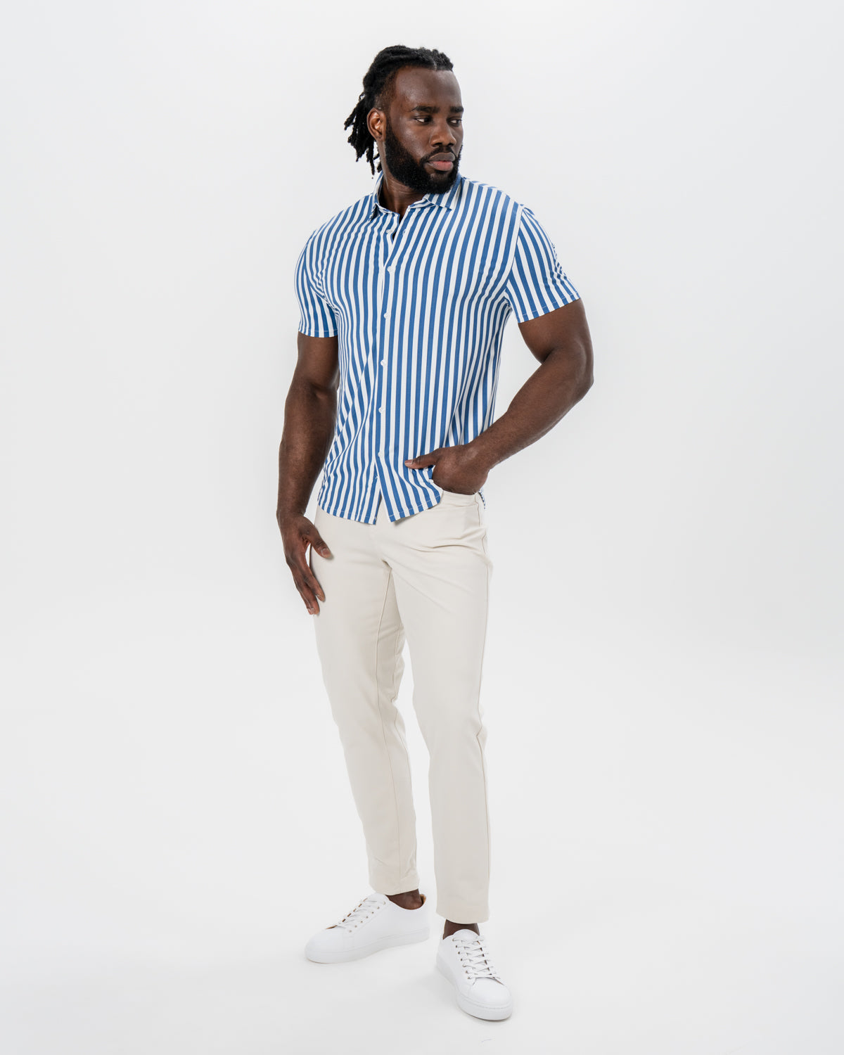 State & Liberty "The Bay" Navy & White Bengal Stripe