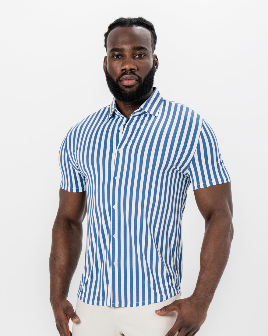 State & Liberty "The Bay" Navy & White Bengal Stripe