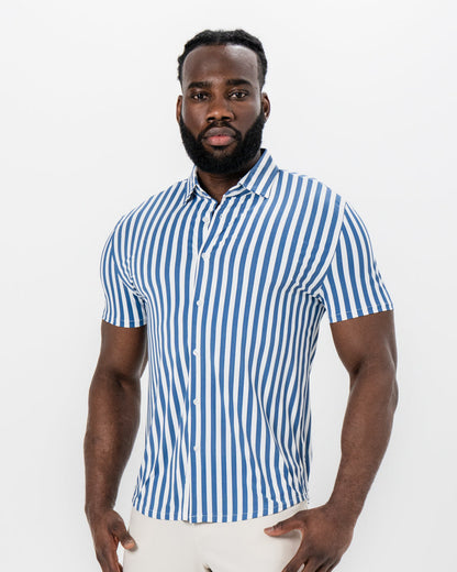State & Liberty "The Bay" Navy & White Bengal Stripe