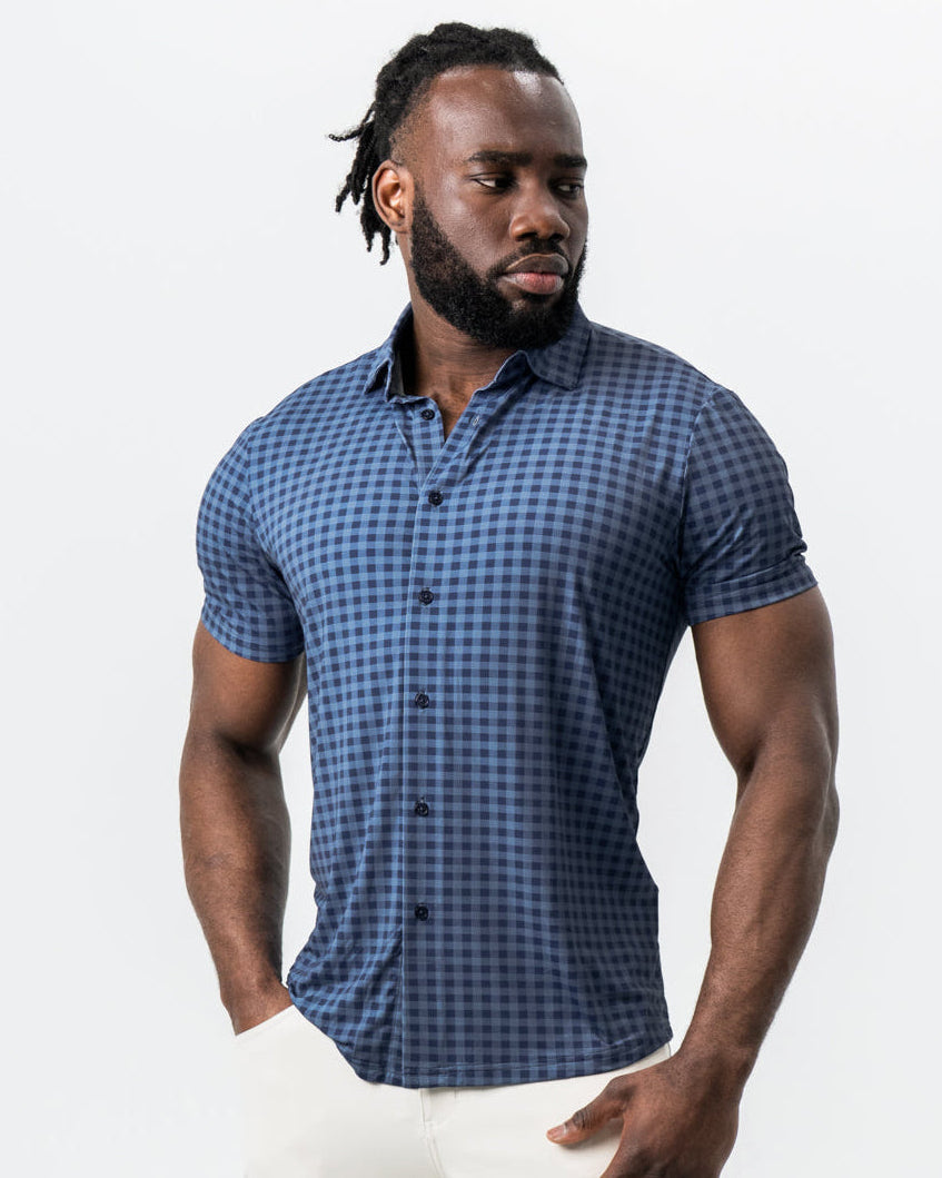 State & Liberty "The Petoskey" Navy & Blue Big Gingham