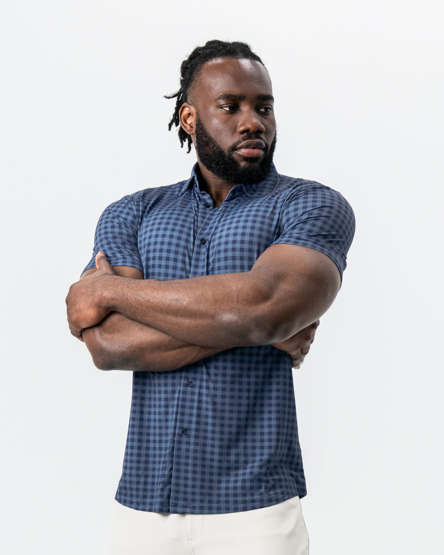 State & Liberty "The Petoskey" Navy & Blue Big Gingham