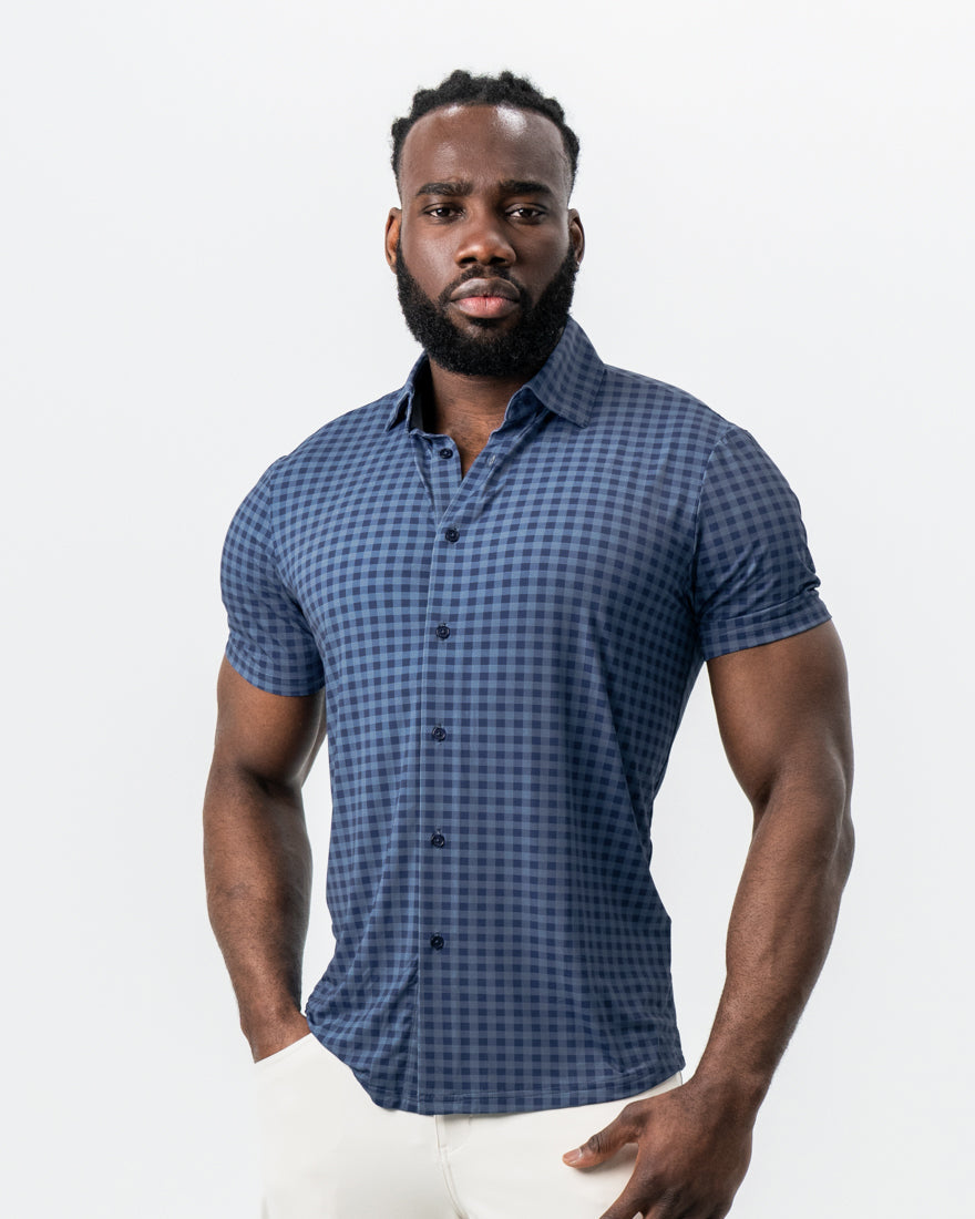 State & Liberty "The Petoskey" Navy & Blue Big Gingham