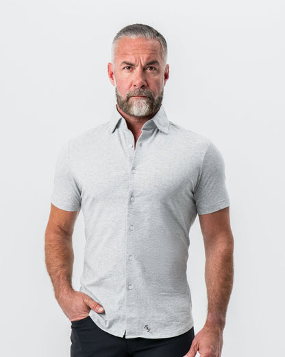 State & Liberty "The Baldwin" Grey Short Sleeve Button Down