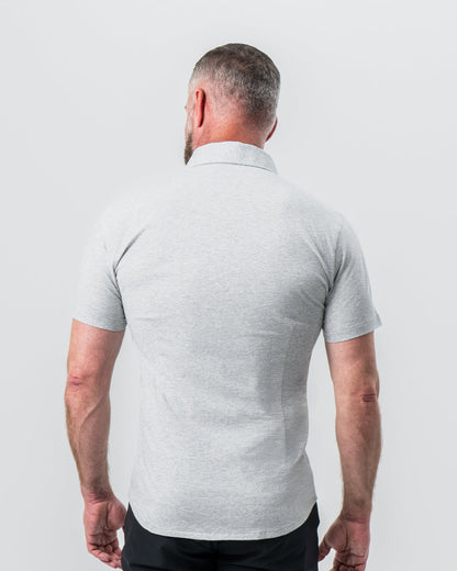 State & Liberty "The Baldwin" Grey Short Sleeve Button Down