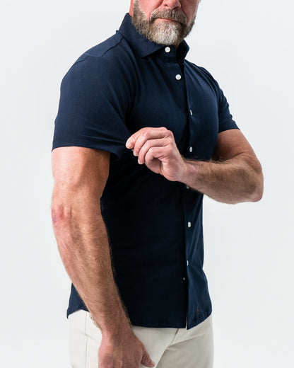 State & Liberty "The Hawkins" Navy Short Sleeve Button Down