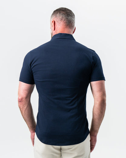 State & Liberty "The Hawkins" Navy Short Sleeve Button Down
