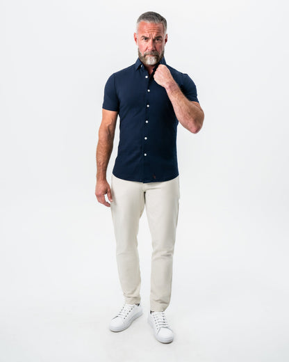 State & Liberty "The Hawkins" Navy Short Sleeve Button Down