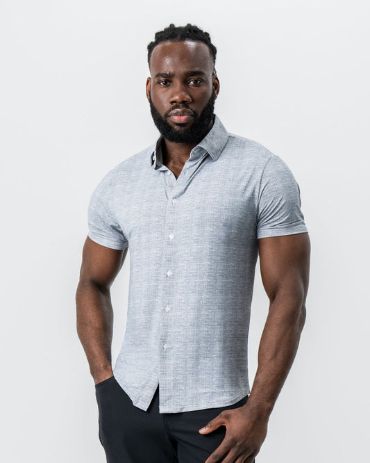 State & Liberty "The Jefferson" Light Grey Printed Linen
