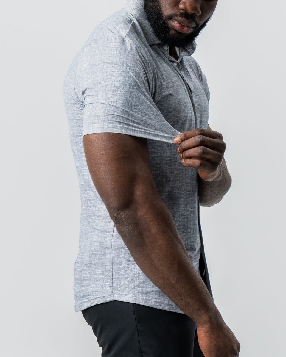 State & Liberty "The Jefferson" Light Grey Printed Linen
