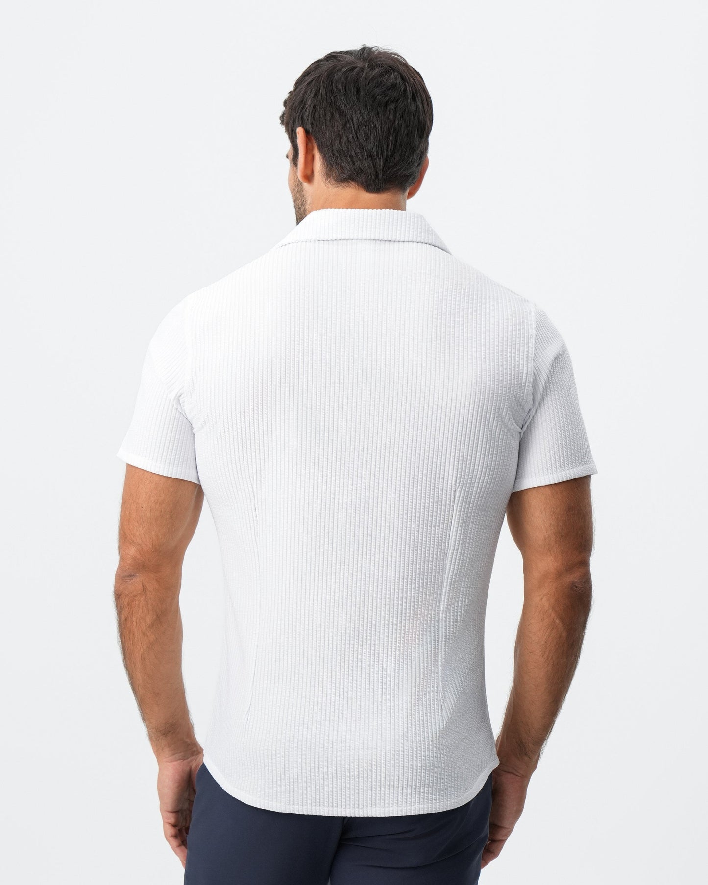 State & Liberty Seersucker Short Sleeve Button Down - White