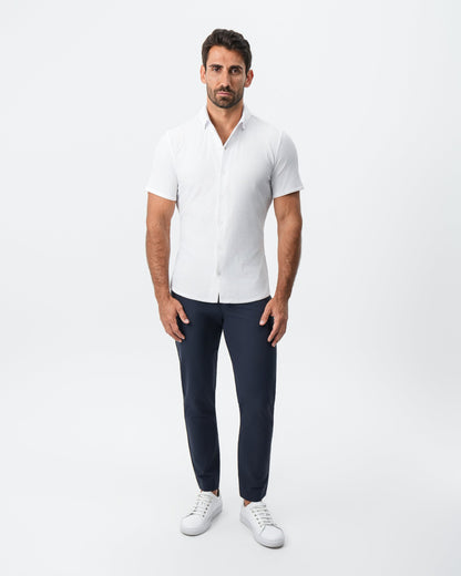 State & Liberty Seersucker Short Sleeve Button Down - White
