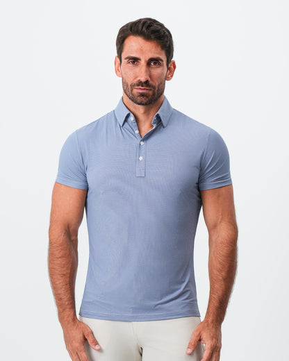 State & Liberty "The Flight" Blue Micro Grid Print