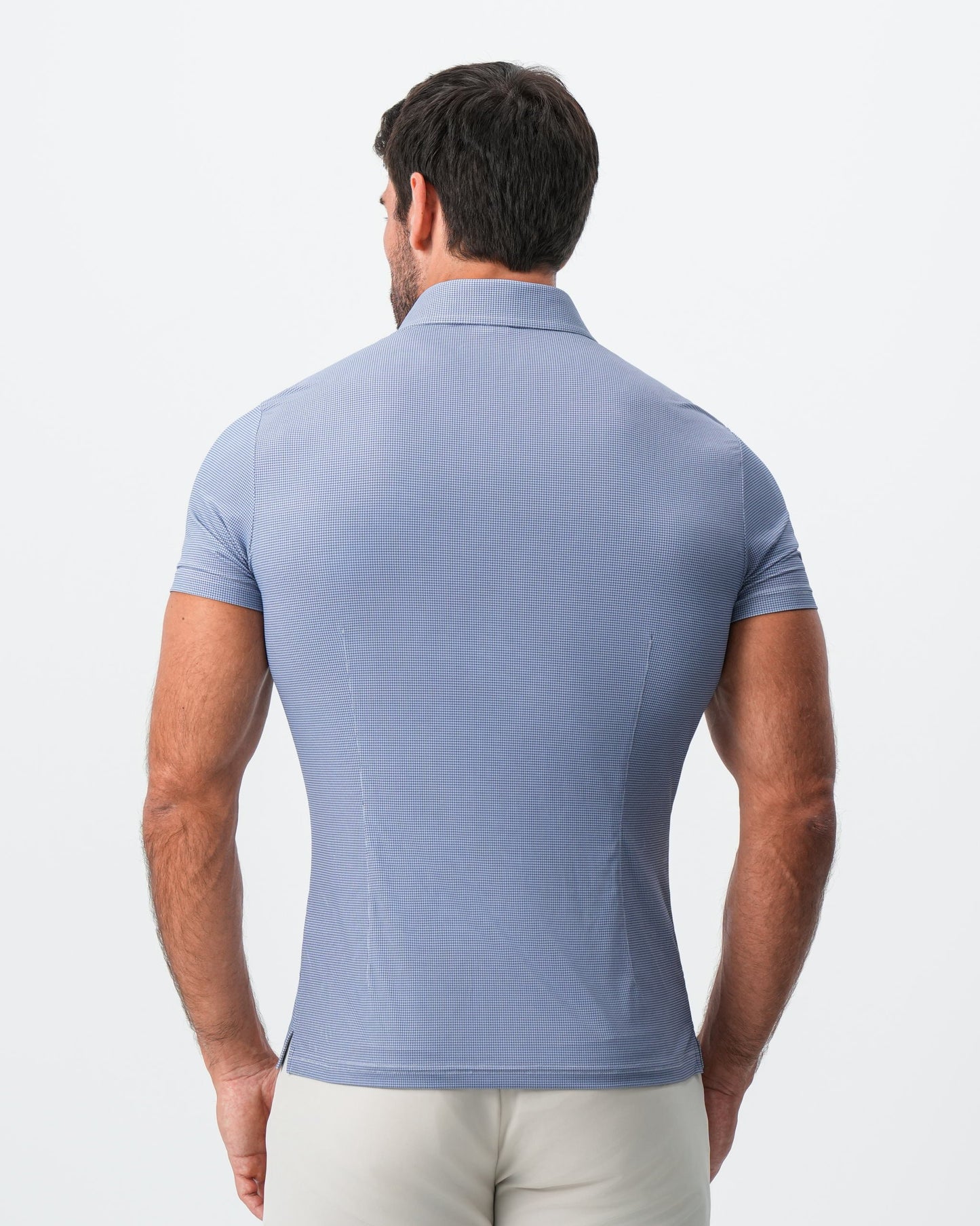State & Liberty "The Flight" Blue Micro Grid Print