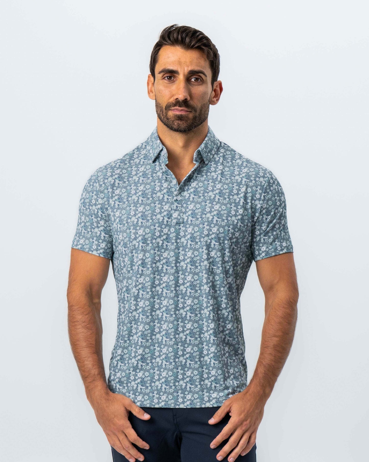 State & Liberty "The Evergreen" Abstract Sage Floral Print