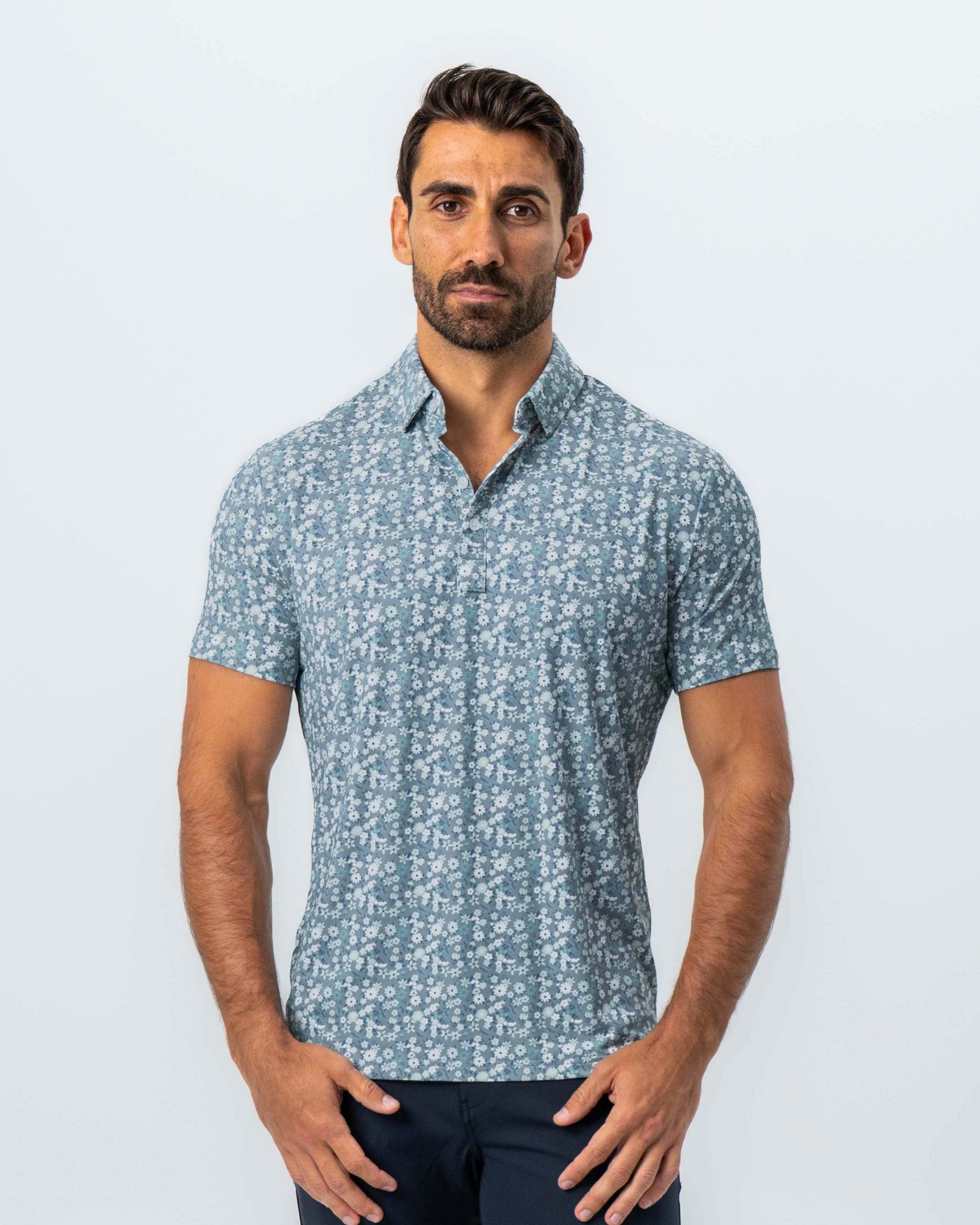 State & Liberty "The Evergreen" Abstract Sage Floral Print